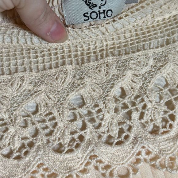 SOHO Women's Skirt Mini Y2K style boho look size 3 pleated lace 2000s bohemian - Picture 6 of 12